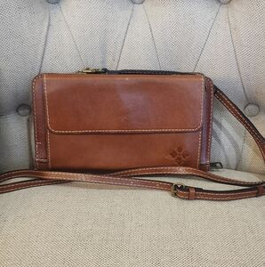 Patricia Nash Brown Leather Crossbody Bag